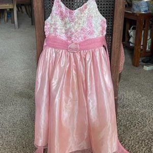 Girls dress, Princess Faith, size 7, peach color
